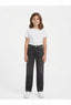 Girls' Black Carpenter Wide-Leg Jeans – 32" Length / 24" Waist