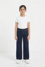 Girls' Navy Wide-Leg Jeans – 32" Length / 24" Waist