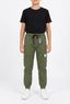 Boys Cargo Jogger Trousers – Army & Black | 30" Length – Age 9-10