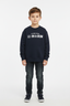 Boys Navy Blue "Learn & Grow" Graphic Sweatshirt