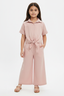 Girls Solid Blush Pink Co-ord Set