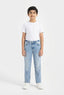 Light Blue Slim Fit Jeans for Boys – 35" Length / 24" Waist