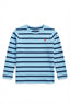 Boys Striped Full Sleeve T-Shirt – Sky Blue & Navy