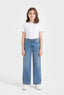 Girls' Light Blue Wide-Leg Jeans – 33" Length / 26" Waist