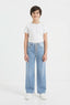 Boys' Light Blue Wide-Leg Button-Fly Jeans – 29" Length / 20" Waist