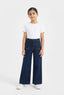 Girls' Dark Navy Wide-Leg Jeans – 32" Length