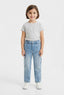 Girls' Light Blue Cargo Denim Jeans