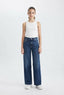 Girls Wide Leg Dark Blue Denim Jeans