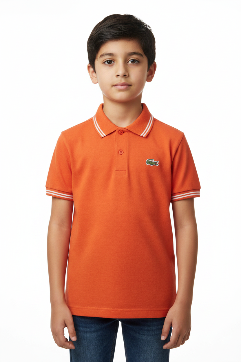 Boys Lacoste Orange Polo - 11-12 Year
