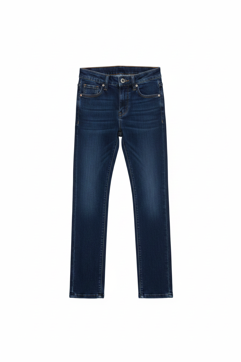 Girls Dark Navy Slim Straight Jeans – 32" Length / 24" Waist