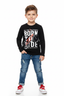 Boys "Born To Ride" Graphic Long Sleeve T-Shirt – Black (5 Years)
