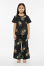 Girls Black Tropical Floral Co-ord Set