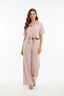Dusty Pink Co-ord Set – Tie-Front Crop Top & Palazzo Pants
