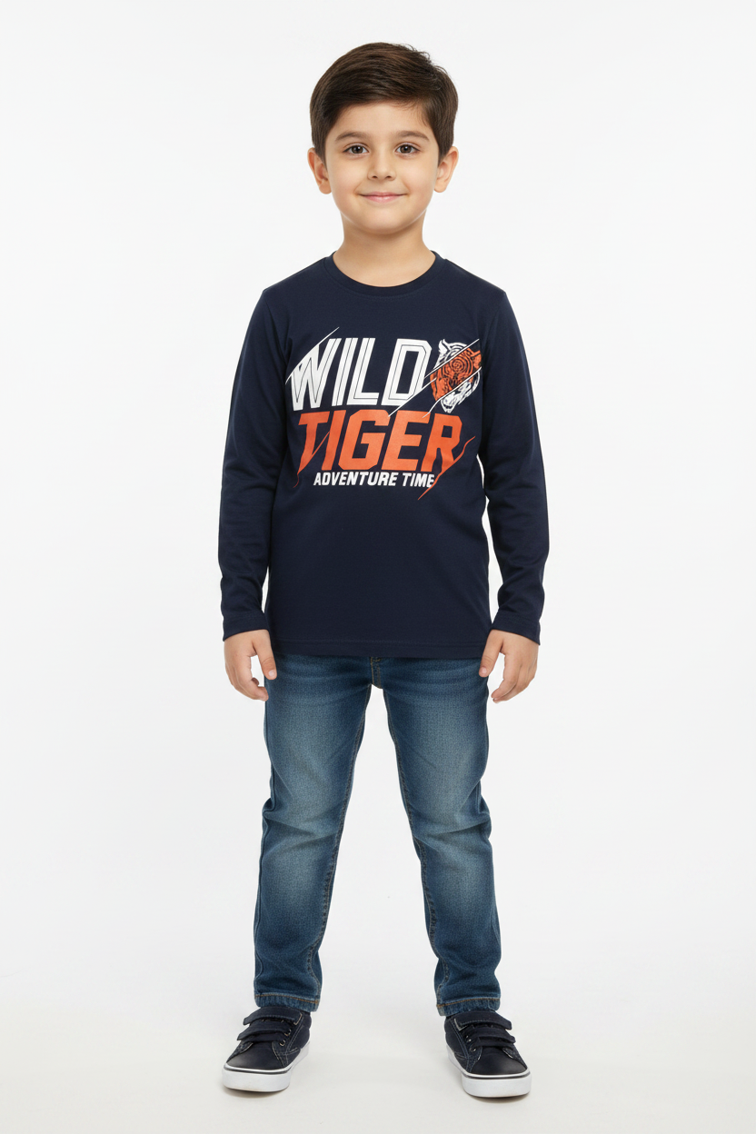 Wild Tiger Long Sleeve T-Shirt – Kids Main image